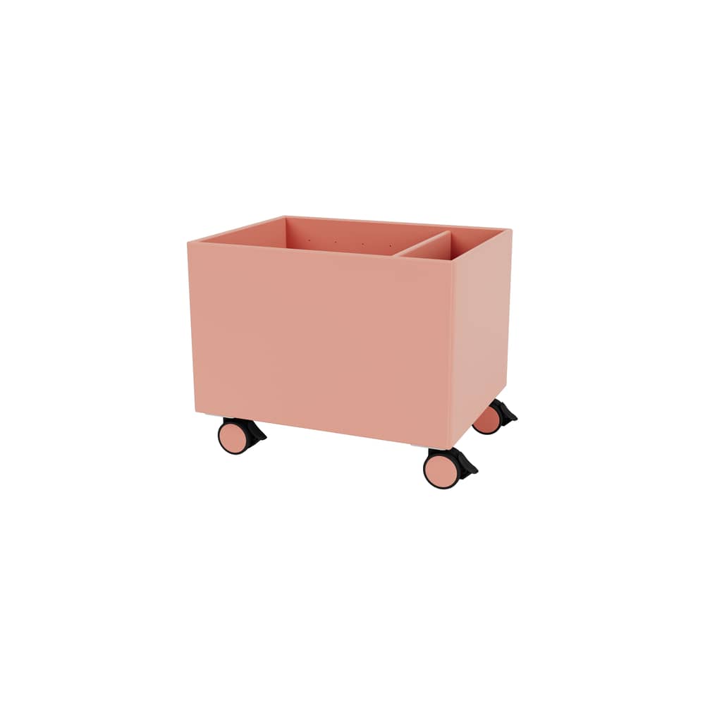 Coffre à roulettes Colour Box II bois rose / 46.8 x 35,4 x H 37.8 cm - MONTANA - Rhubarb 151 - MDF laqué