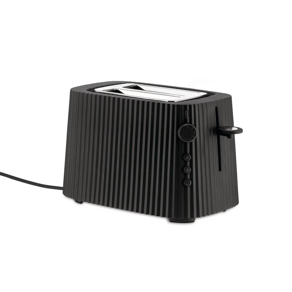 Grille-pain Plissé plastique noir / 2 tranches - 850W - Alessi - Noir - Résine thermoplastique