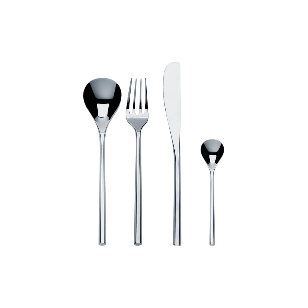 Ménagère Mu métal / Coffret 24 couverts - Alessi - Set 6 personnes / Acier - Acier inoxydable 18/10