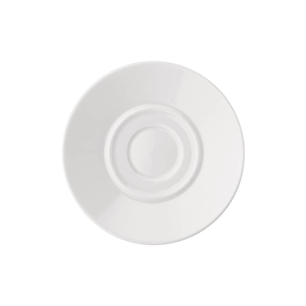 Set de 4 soucoupes / Pour tasse à espresso La Bella Tavola - Alessi - Soucoupe / Blanc uni - Porcelaine fine