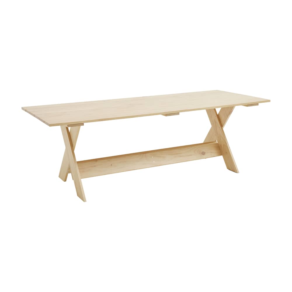 Tavolo rettangolare Crate Outdoor legno naturale / Gerrit Rietveld, 1934 - 230 x 89,5 cm - Hay - Pino naturale - Pino massello laccato