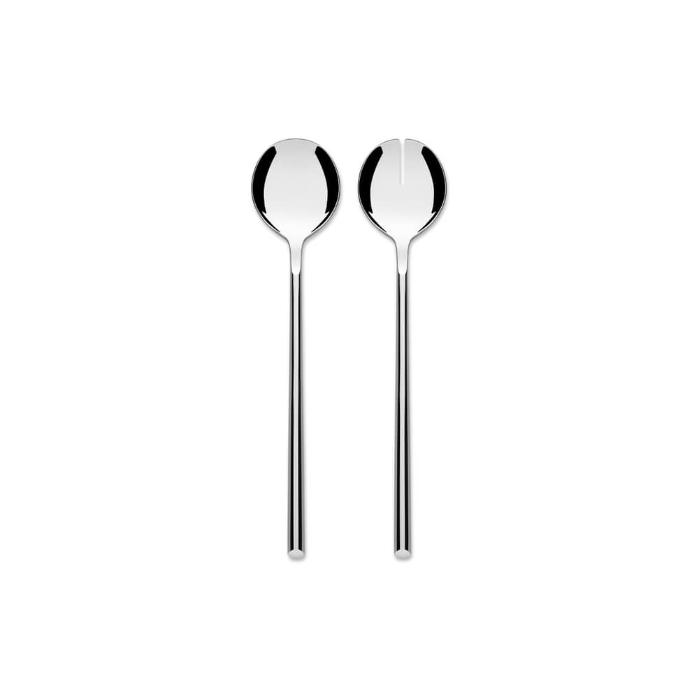 Couverts à salade Clivo métal - Alessi - Acier poli - Acier inoxydable