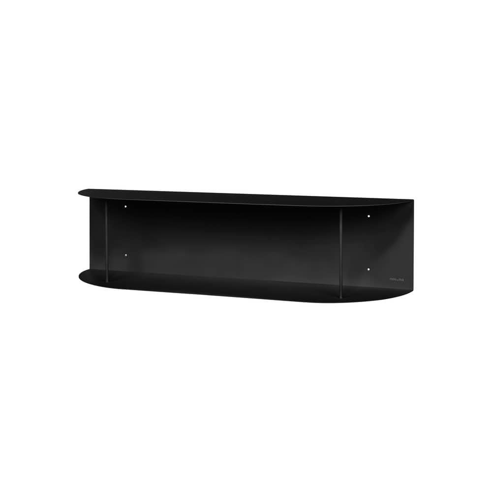 Etagère murale Lina longue / L 80 cm - NOO.MA - Noir volcan - Acier