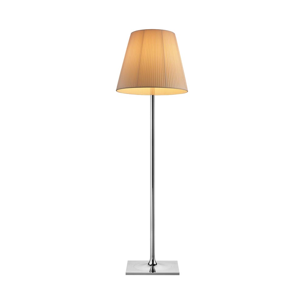 K Tribe F3 Soft Floor lamp metal textile yellow beige H 183 cm - Flos - Fabric - Fabric, Polished aluminium