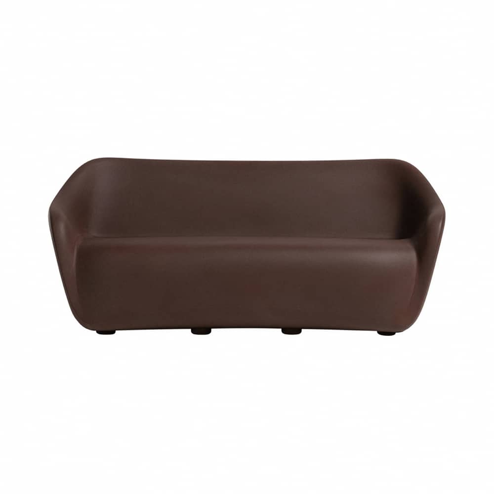 Gartensofa 2-Sitzer Reborn plastikmaterial braun / L 165 cm - 100% recycelt - Slide - Braun Mokabraun - Recyceltes Ecothylene