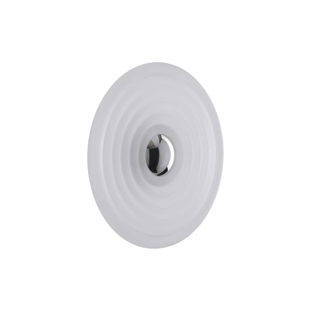Outdoor-Wandleuchte Press Large Surface glas weiß / LED - Ø 35 cm - Tom Dixon - Vereist - Pressglas, Stahl