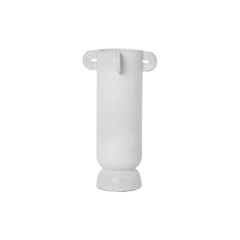 Vase Muses - Calli céramique blanc / Ø 17 x H 31 cm - Ferm Living - Calli / Blanc - Grès émaillé