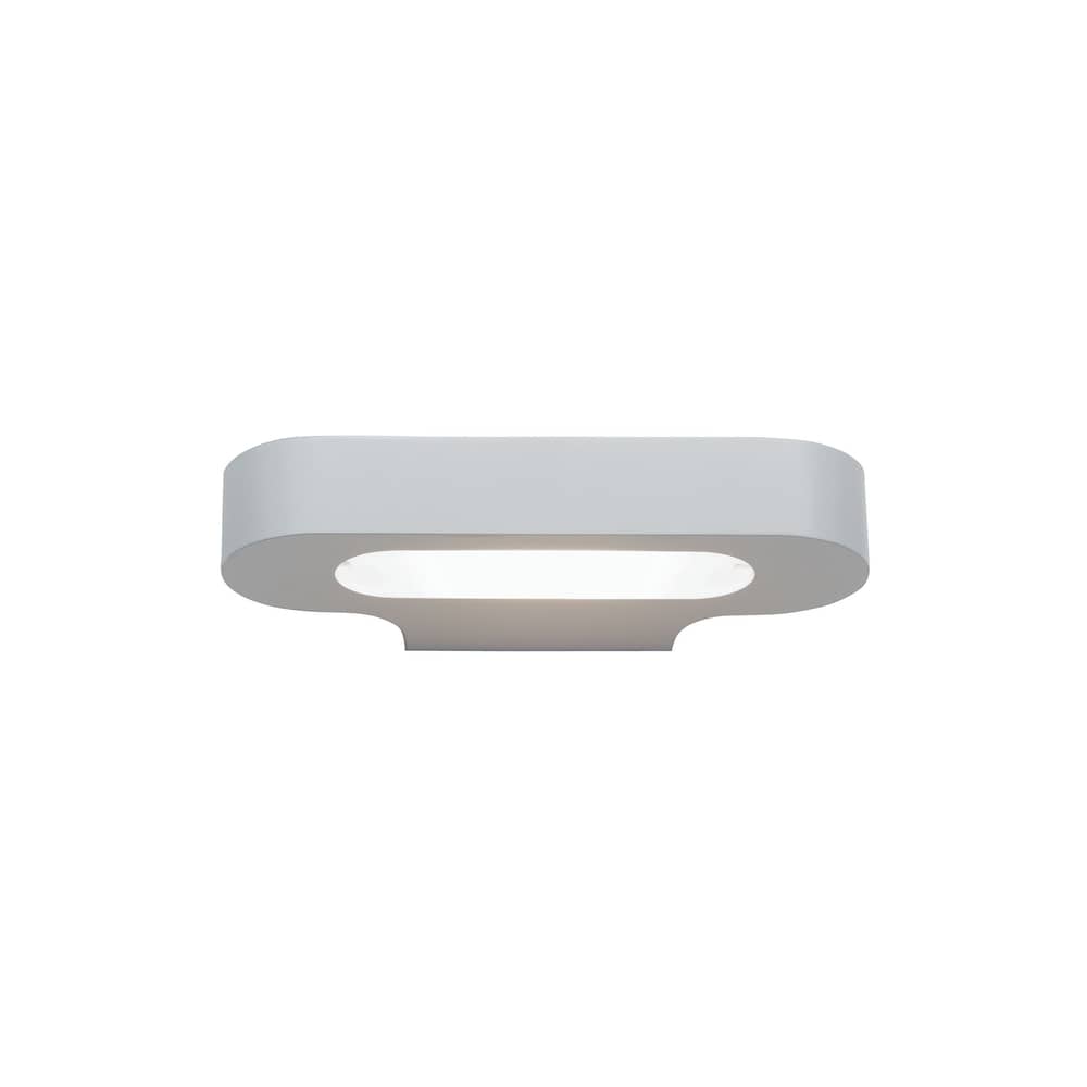 Applique Talo / Version halogène - L 21 cm - Artemide - Blanc - Aluminium verni
