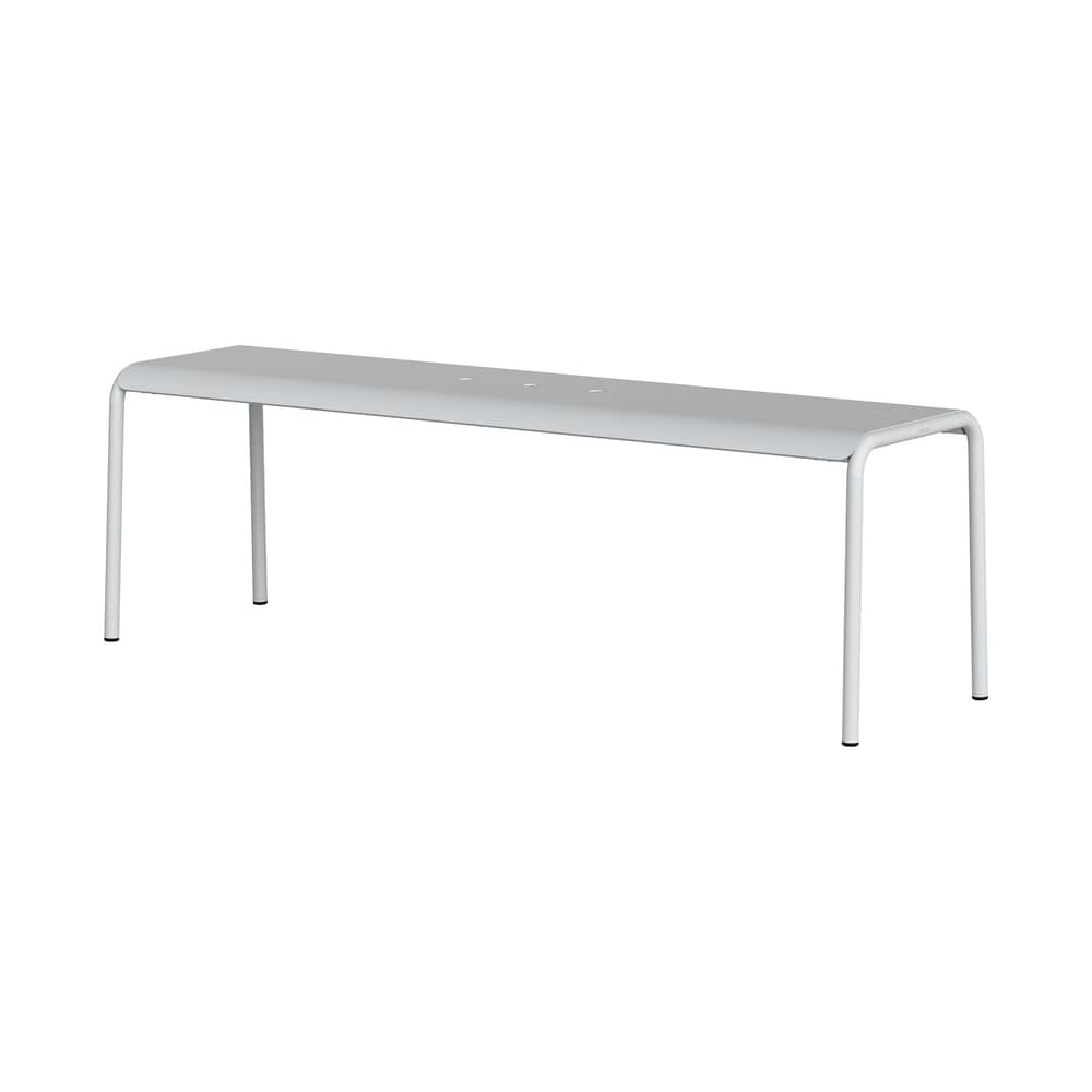 Banc Panorama métal gris / L 140 cm - TIPTOE - Gris Craie - Acier thermolaqué