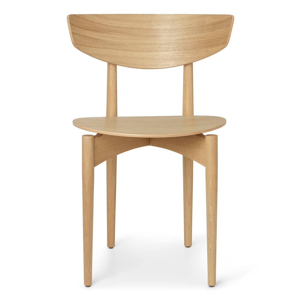 Chaise Herman bois naturel - Ferm Living - Chêne naturel - Chêne massif, Placage de chêne