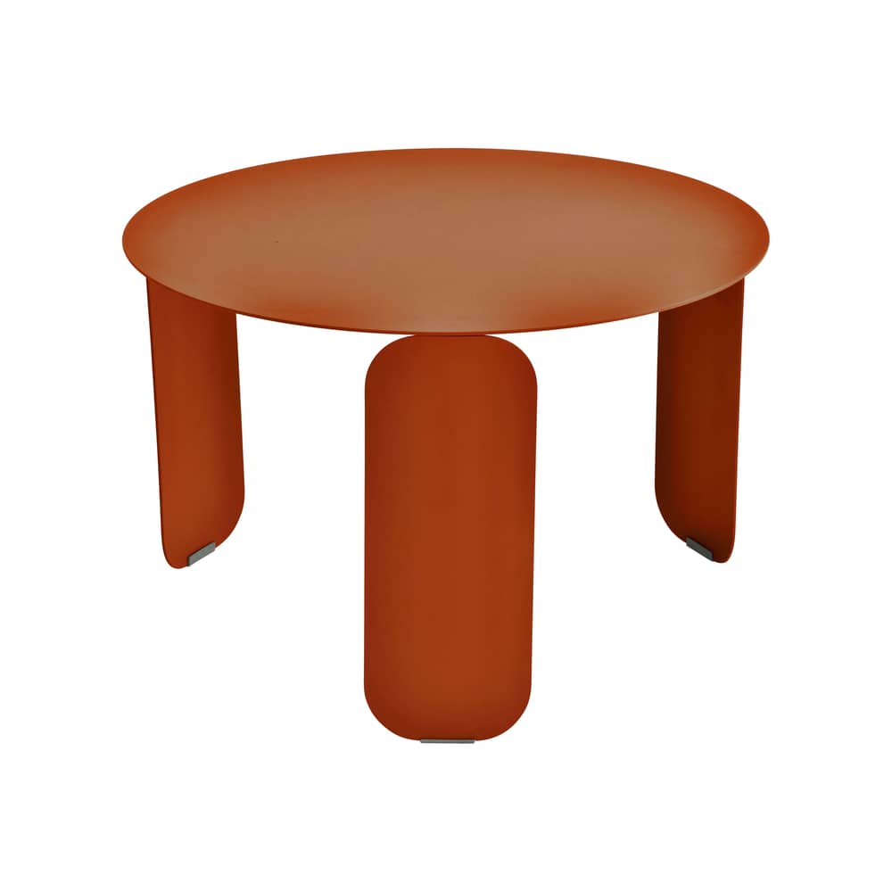 Couchtisch Bebop metall orange / Ø 60 x H 38 cm - Fermob - Kandierte Orange - Aluminium, Stahl