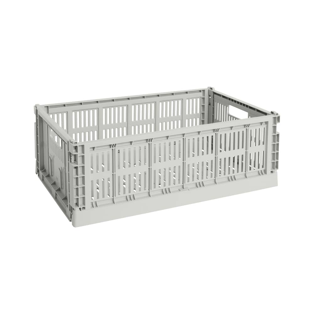 Panier Colour Crate Large / 34,5 x 53 cm - Recyclé - Hay - Gris - Polypropylène recyclé