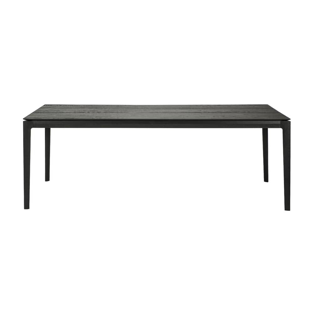 Bok Rectangular table wood black / Solid oak 220 x 95 cm - 8 people - Ethnicraft - 220 x 95 cm / Black - Tinted oak wood