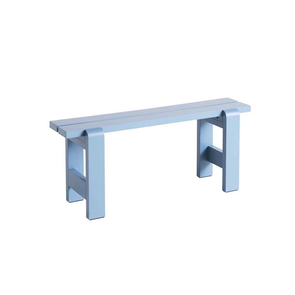 Banc Weekday bois bleu / L 111 cm - Hay - Bleu azur - Pin massif certifié FSC