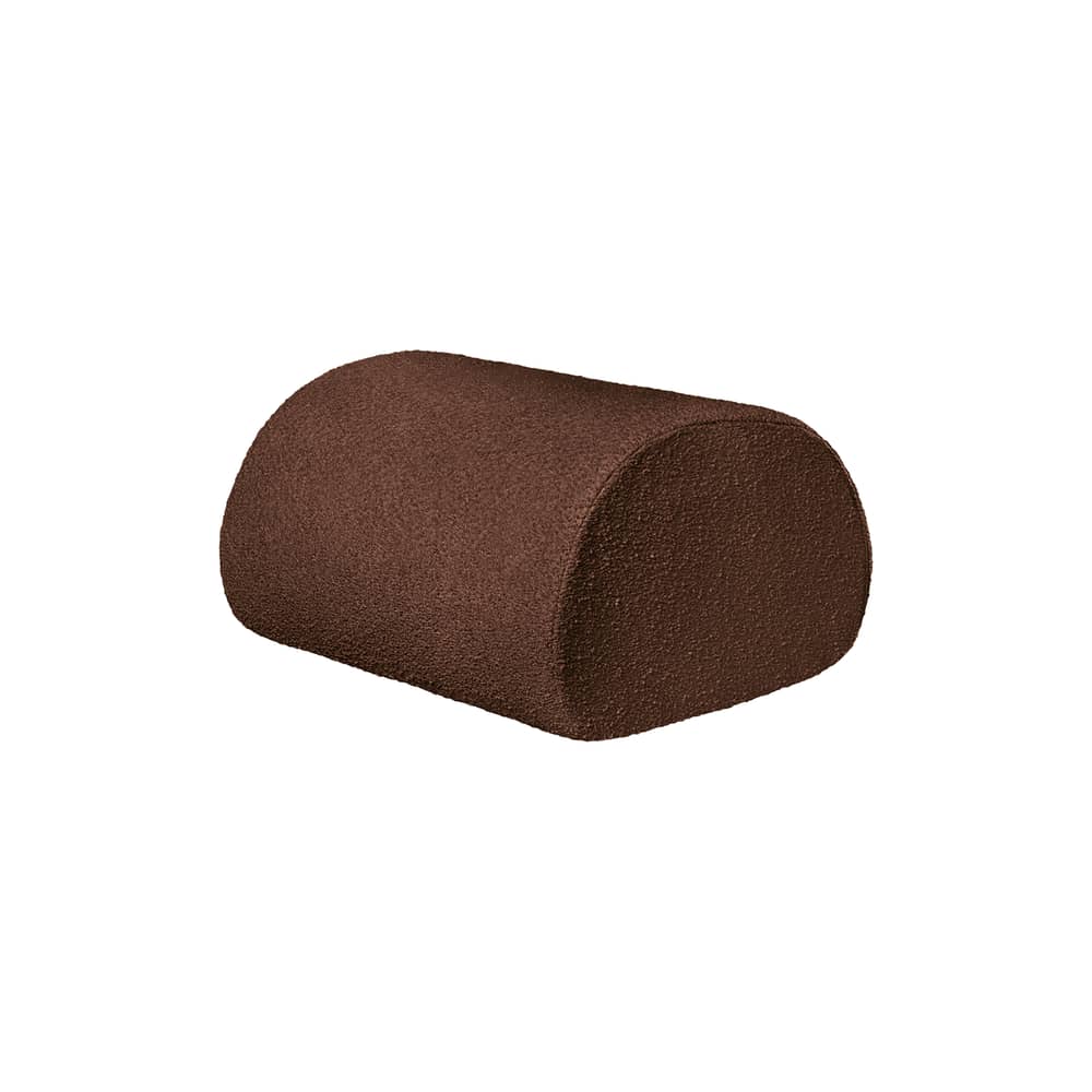 Pouf per esterno Rouli tessuto marrone - Ferm Living - Castagna (ricci puri) - Schiuma PU ad alta resilienza, Tessuto bouclé outdoor