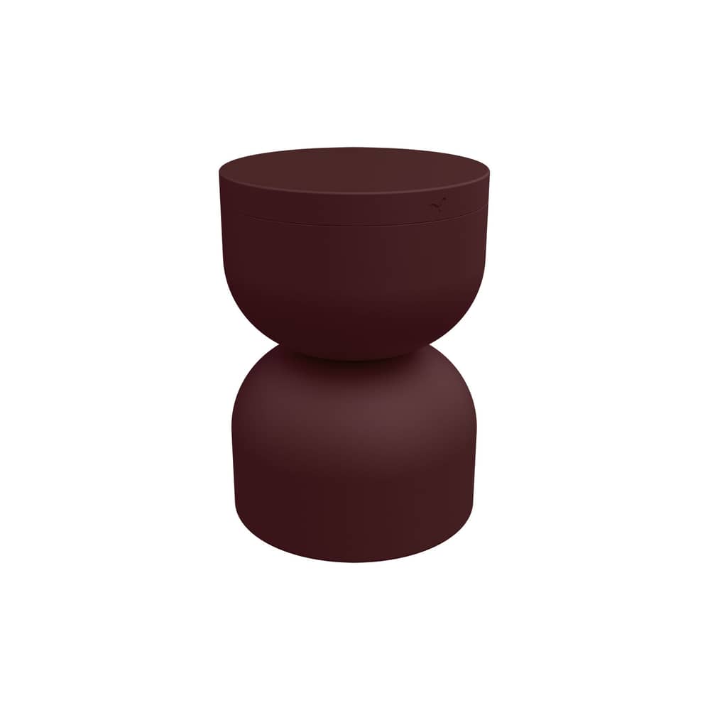 Piapolo Stool metal purple / Storage box - Fermob - Black cherry - Aluminium
