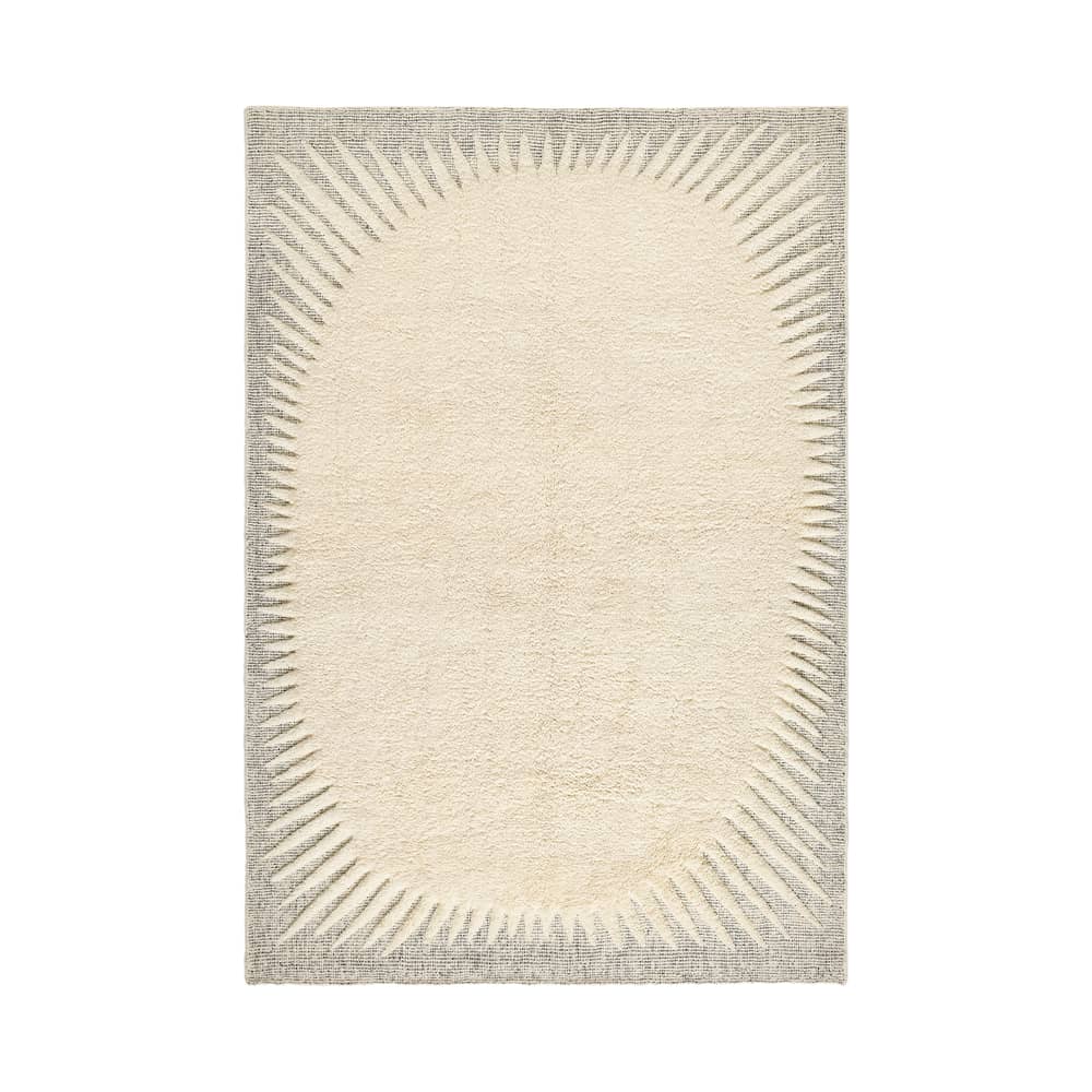 Tapis Edgy blanc / 170 x 240 cm - Tom Dixon - 170 x 240 cm - Laine de Nouvelle-Zélande