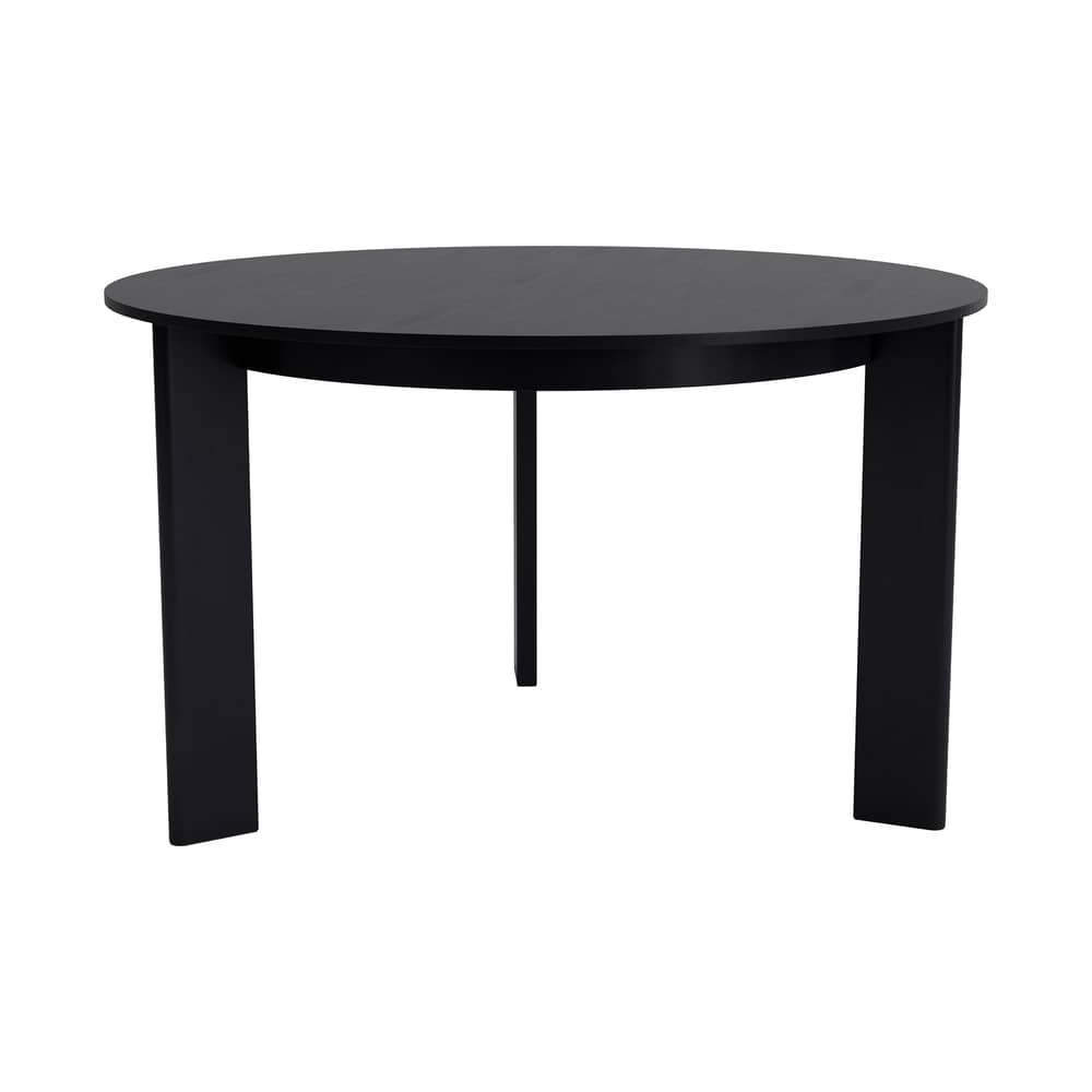 Tavolo rotondo Chisel 20 legno nero / Ø 127 cm - 3 piedi - Hay - Nero - Impiallacciatura rovere laccato