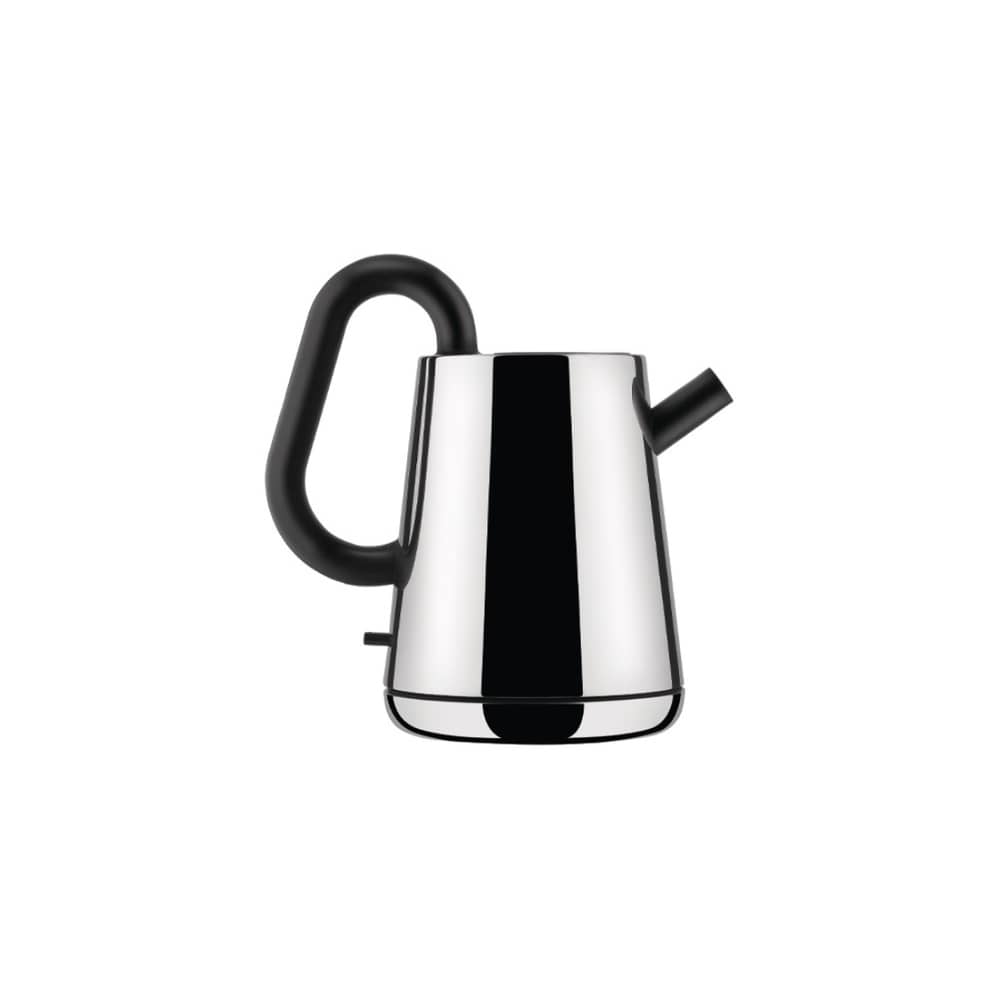 Wasserkocher Toru metall schwarz / 80 cl - Alessi - Stahl poliert / Schwarz - polierter rostfreier Stahl, thermoplastisches Harz