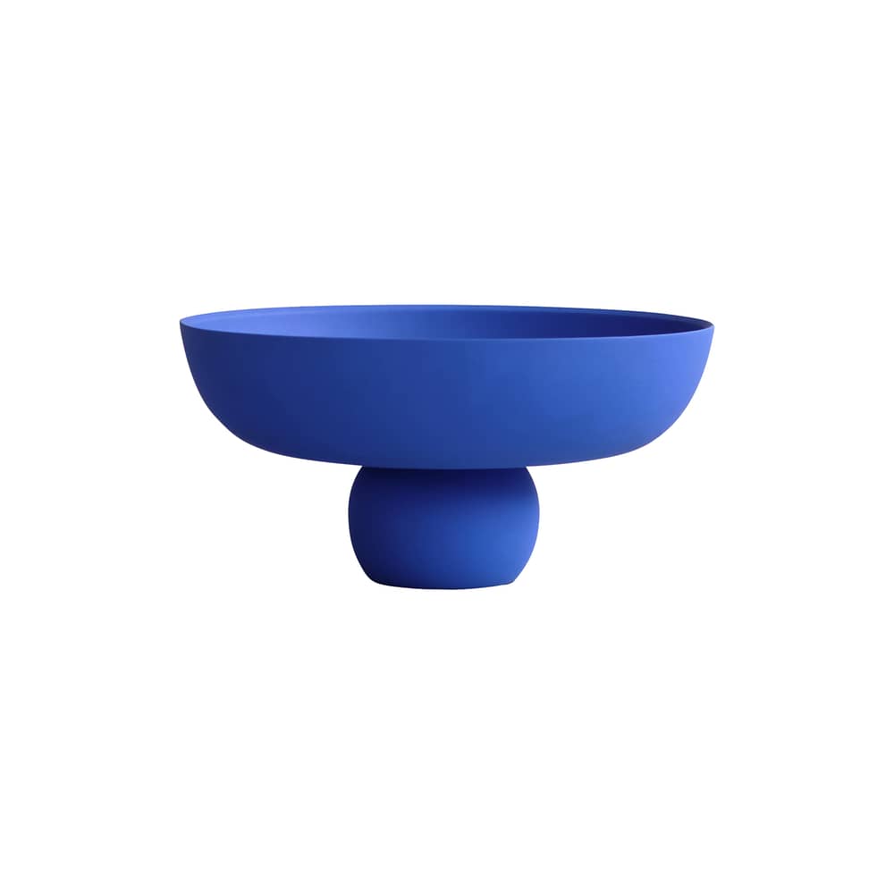 Centre de table Baburu Medium céramique bleu / Ø 30 x H 15 cm - 101 COPENHAGEN - Bleu Marrakech - Céramique
