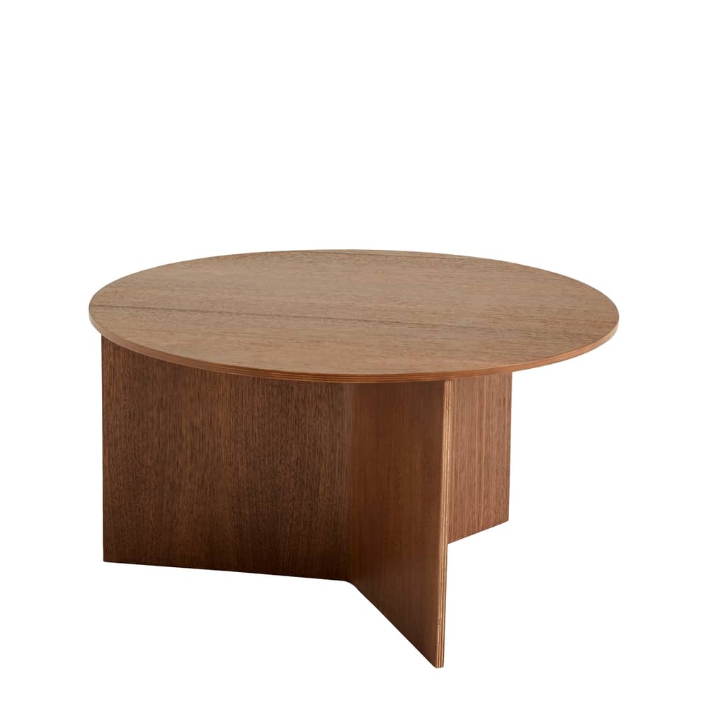 Slit Wood Coffee table natural wood / XL - Ø 65 x H 35.5 cm / Bois - Hay - Walnut - Walnut veneer