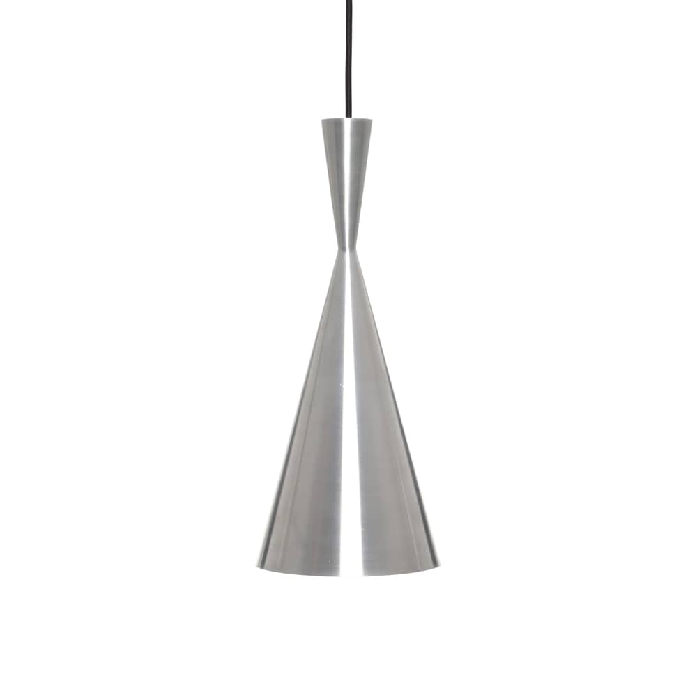 Pendelleuchte Unbeaten Tall LED metall silber / Ø 19 x H 36 cm - Tom Dixon - Aluminium unbehandelt - Gesponnenes Aluminium