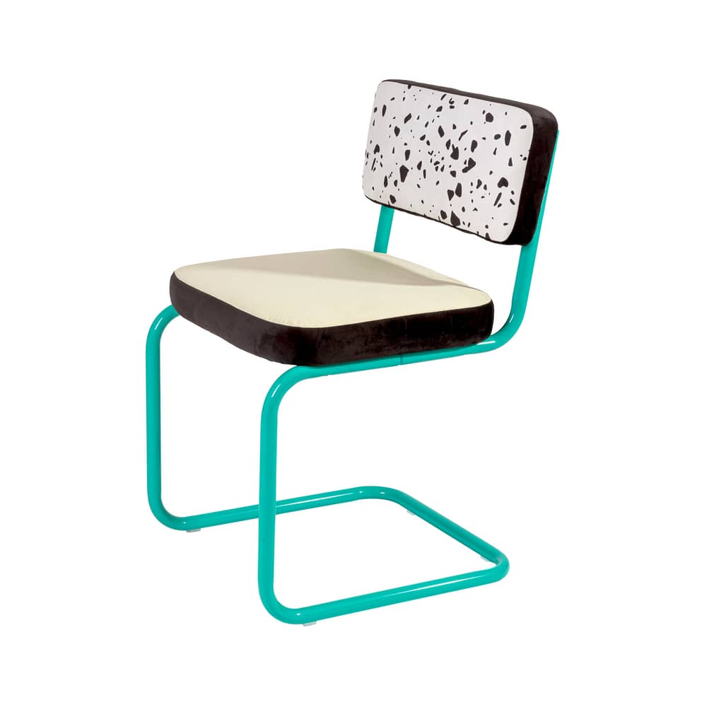 Sedia imbottita Super Chair tessuto multicolore - Seletti - Terrazzo - Compensato, Espanso, Metallo, Tessuto poliestere