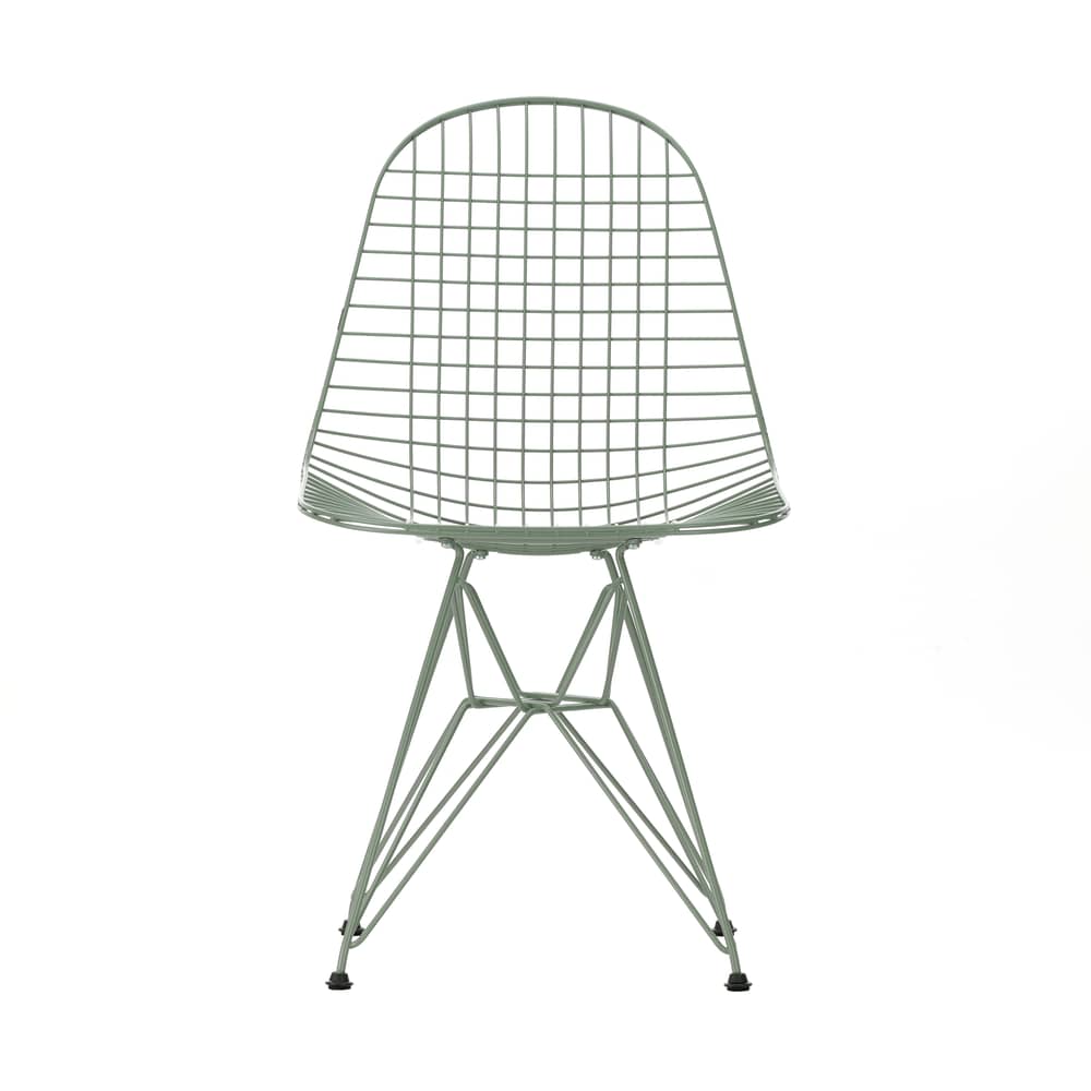 Stuhl Wire Chair DKR Colours metall grün / By Charles & Ray Eames, 1951 - Vitra - Moosgrün - Epoxid-lackierter Stahl