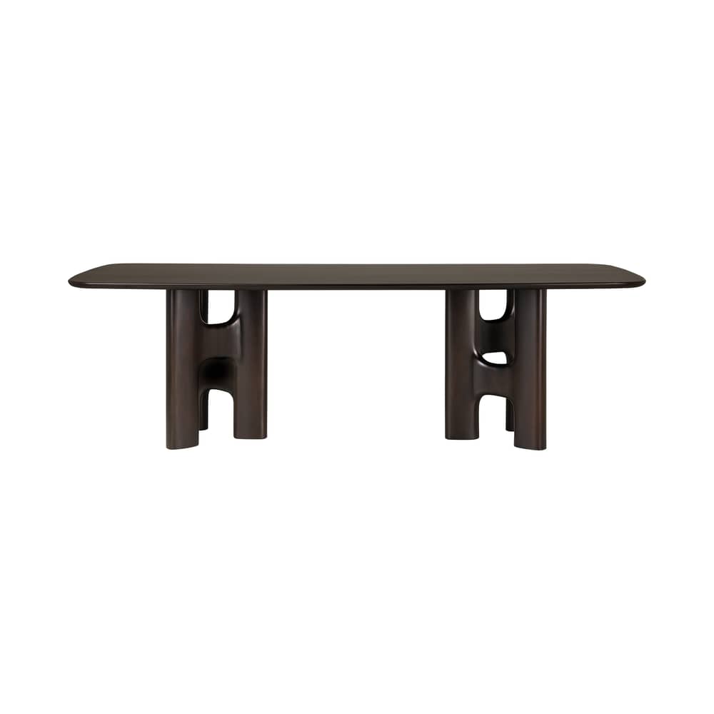 Table rectangulaire Flow bois marron / 250 x 113 cm - 10 personnes - Ethnicraft - 250 x 113 cm - Acajou teinté