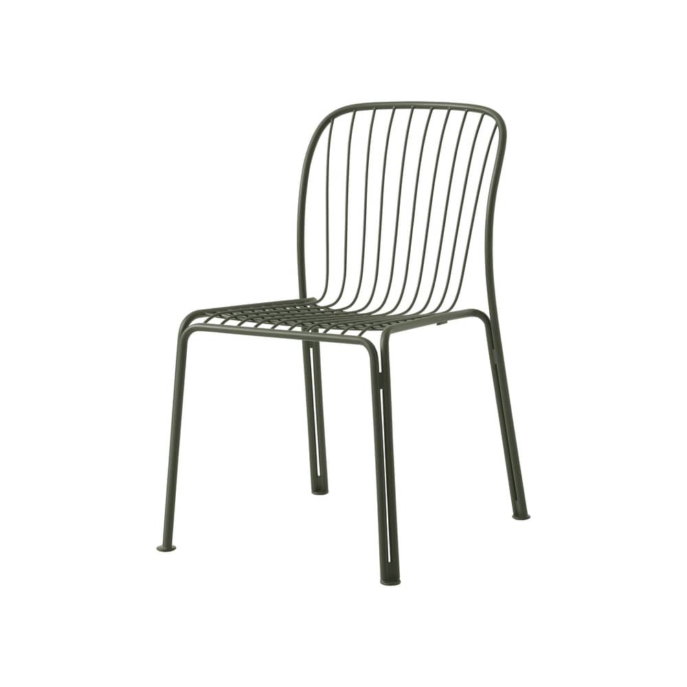 Chaise Thorvald SC94 métal vert - &tradition - Vert bronze - Acier