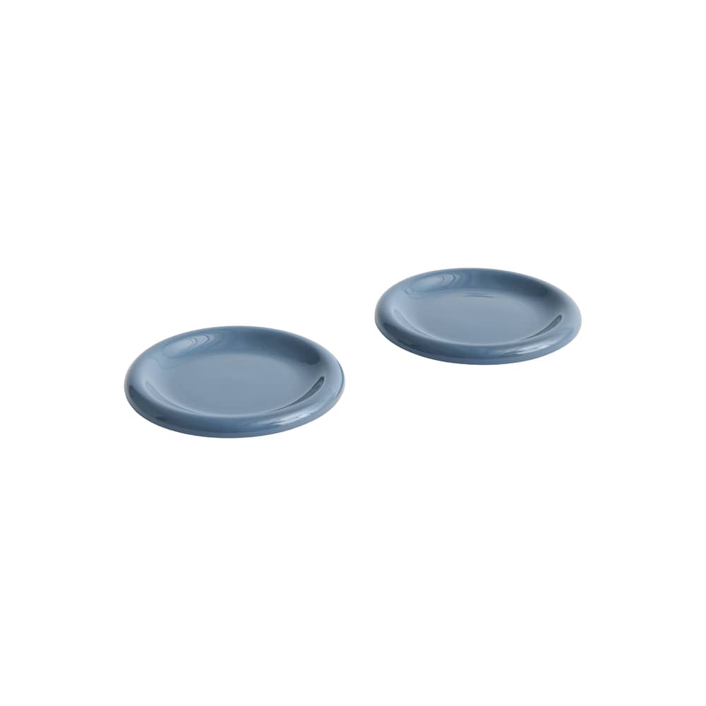 Barro Dessert plate ceramic blue / Ø 18 cm - Set of 2 - Hay - Blue - Sandstone