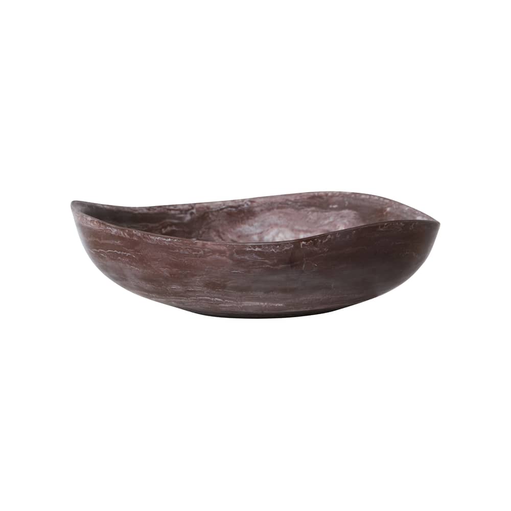 Insalatiera Patio materiale plastico marrone / Ø 28 x H 8 cm - Resina - HK LIVING - Bordeaux - Resina