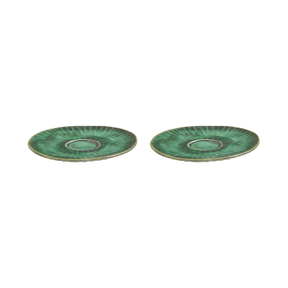 Set de 2 soucoupes pour tasse à cappuccino Verde Lanza - Serax - Set 2 soucoupes - Grès émaillé