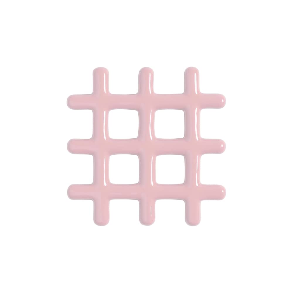 Topfuntersetzer Grid keramik rosa / 19 x 19 cm - Steinzeug - & klevering - Rosa - Sandstein