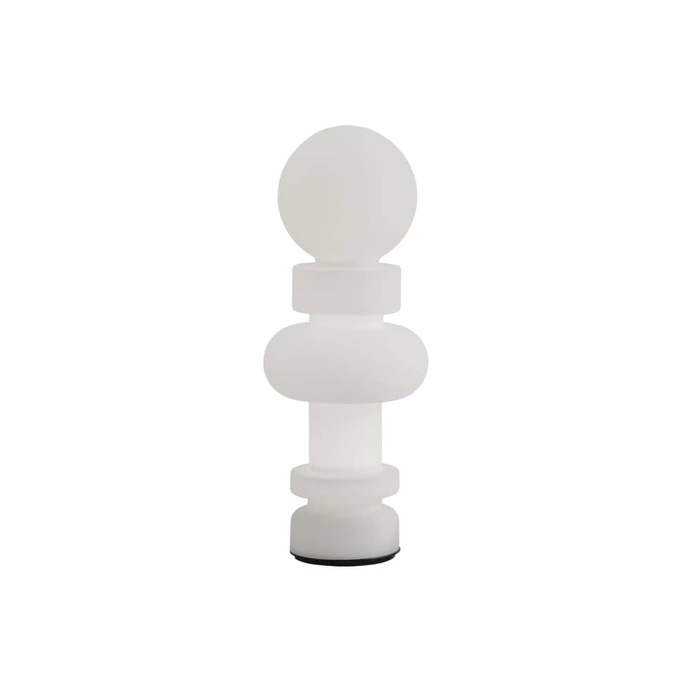 Lampe à poser RE verre blanc / LED - Réédition Bobo Piccoli, 1968 / Ø 34 x H 89 cm - Fontana Arte - Blanc - Verre soufflé satiné