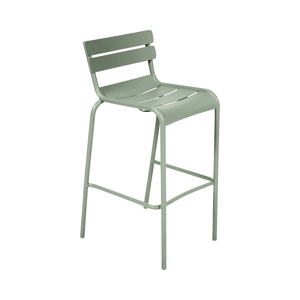 Hochstuhl Luxembourg metall grün / H 80 cm -  Aluminium - Fermob - Kaktus - lackiertes Aluminium