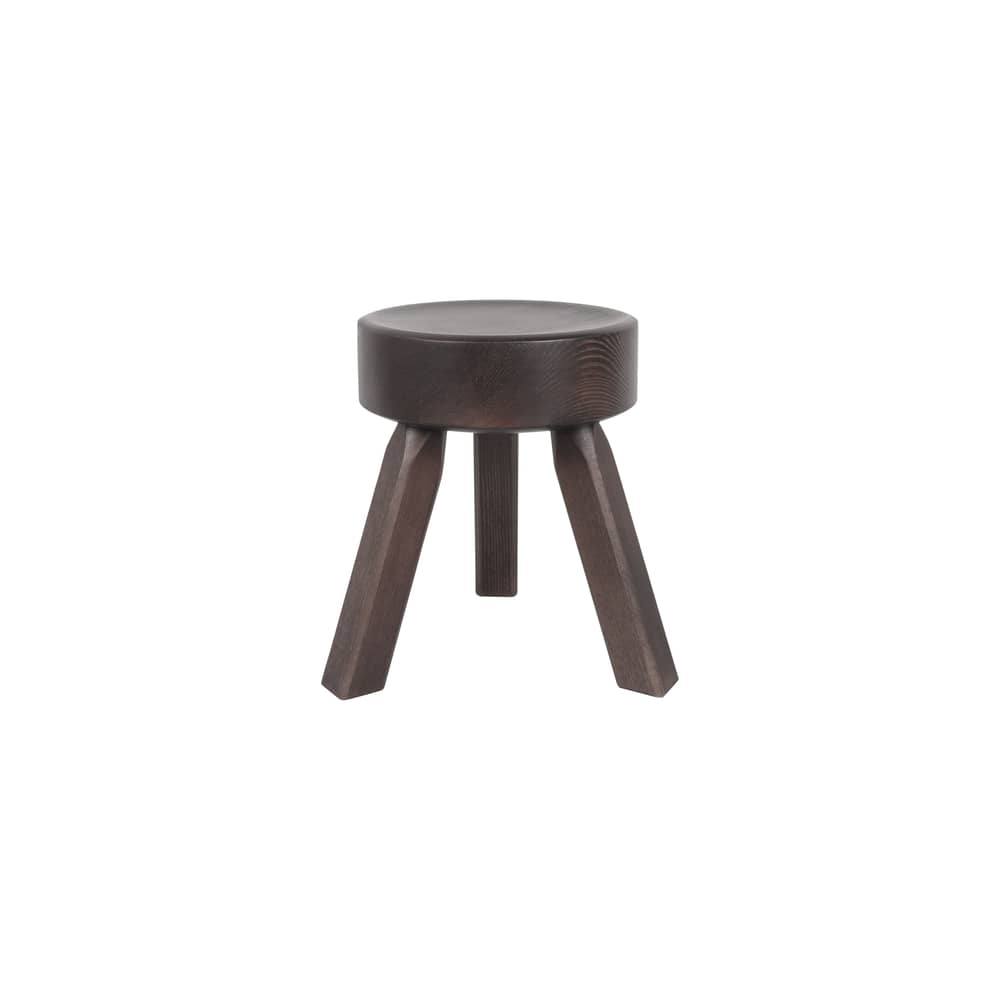 Tabouret AML / Ø 32,5 x H 32,5 cm - Frama  - Marron - Pin massif teinté