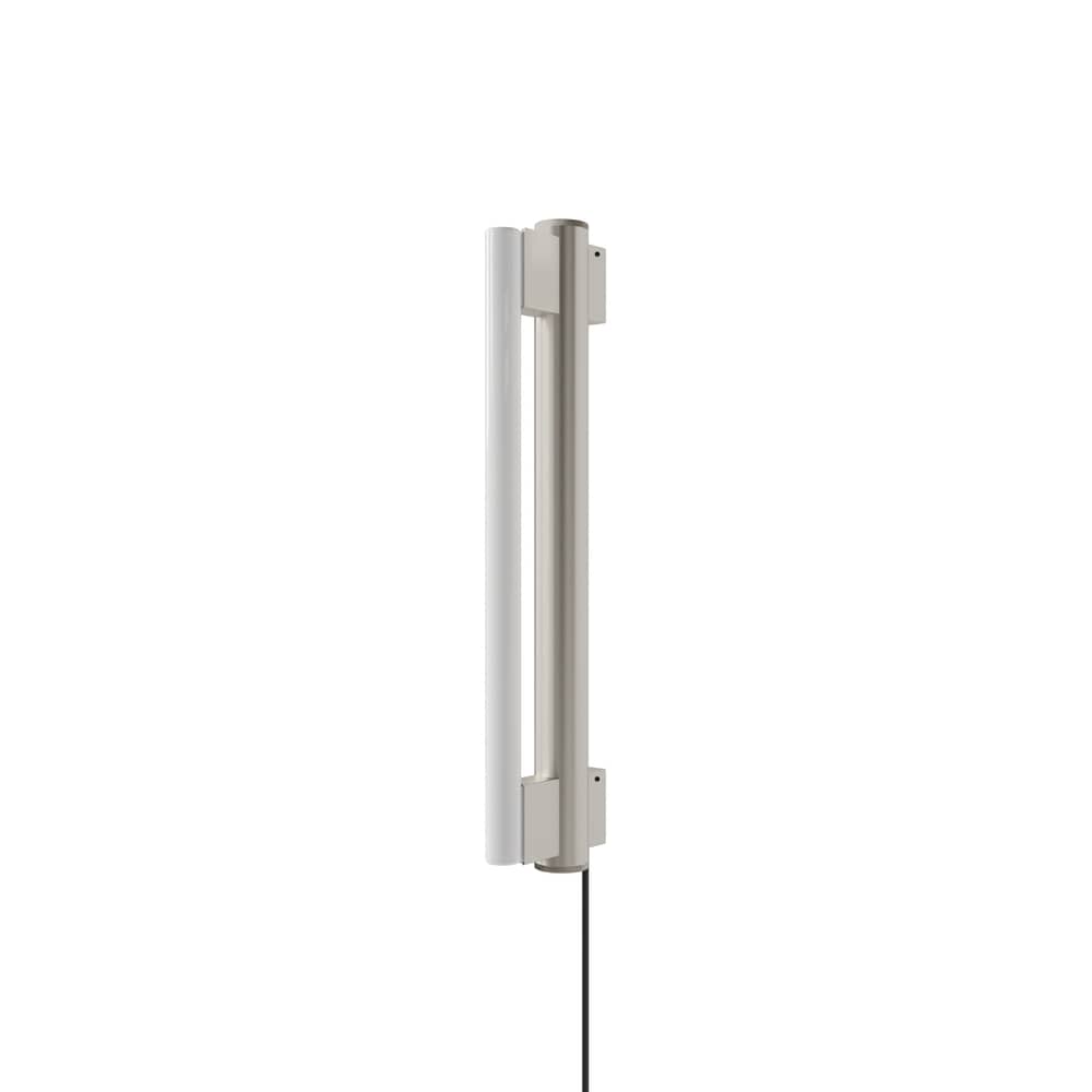 Wandleuchte mit Stromkabel Eiffel Single metall silber / H 50 cm - Frama  - H 50 cm - rostfreier Stahl