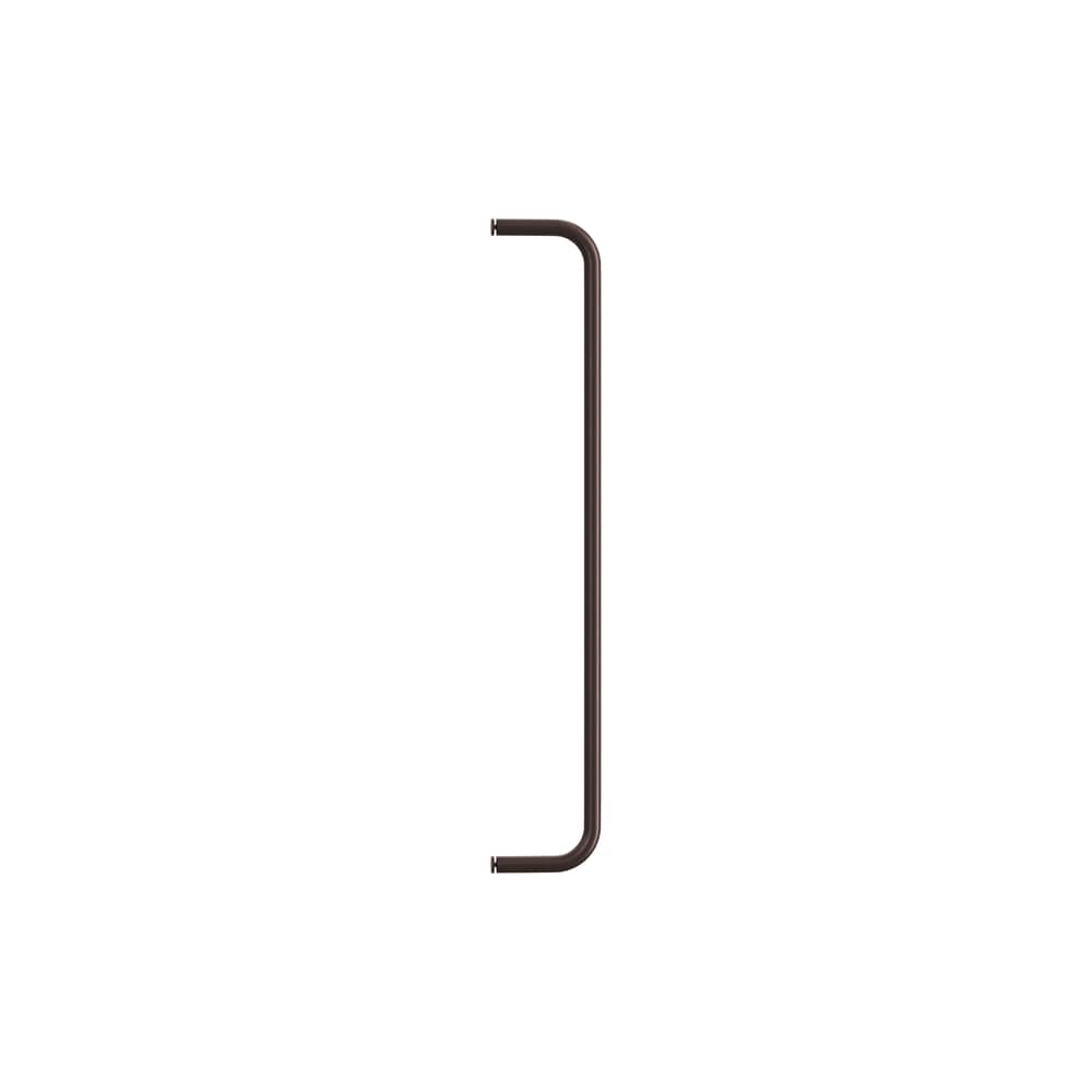 Accessoire / Barre de suspension L 53 cm pour étagères en métal perforé - String Furniture - Marron foncé - Acier inoxydable