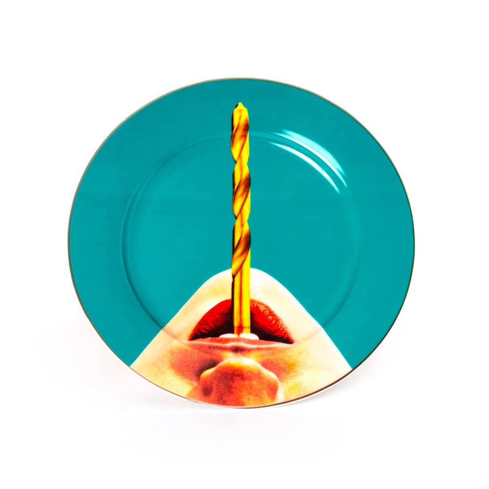 Assiette Toiletpaper - Drill céramique multicolore / Ø 27 cm - Seletti - Drill - Porcelaine