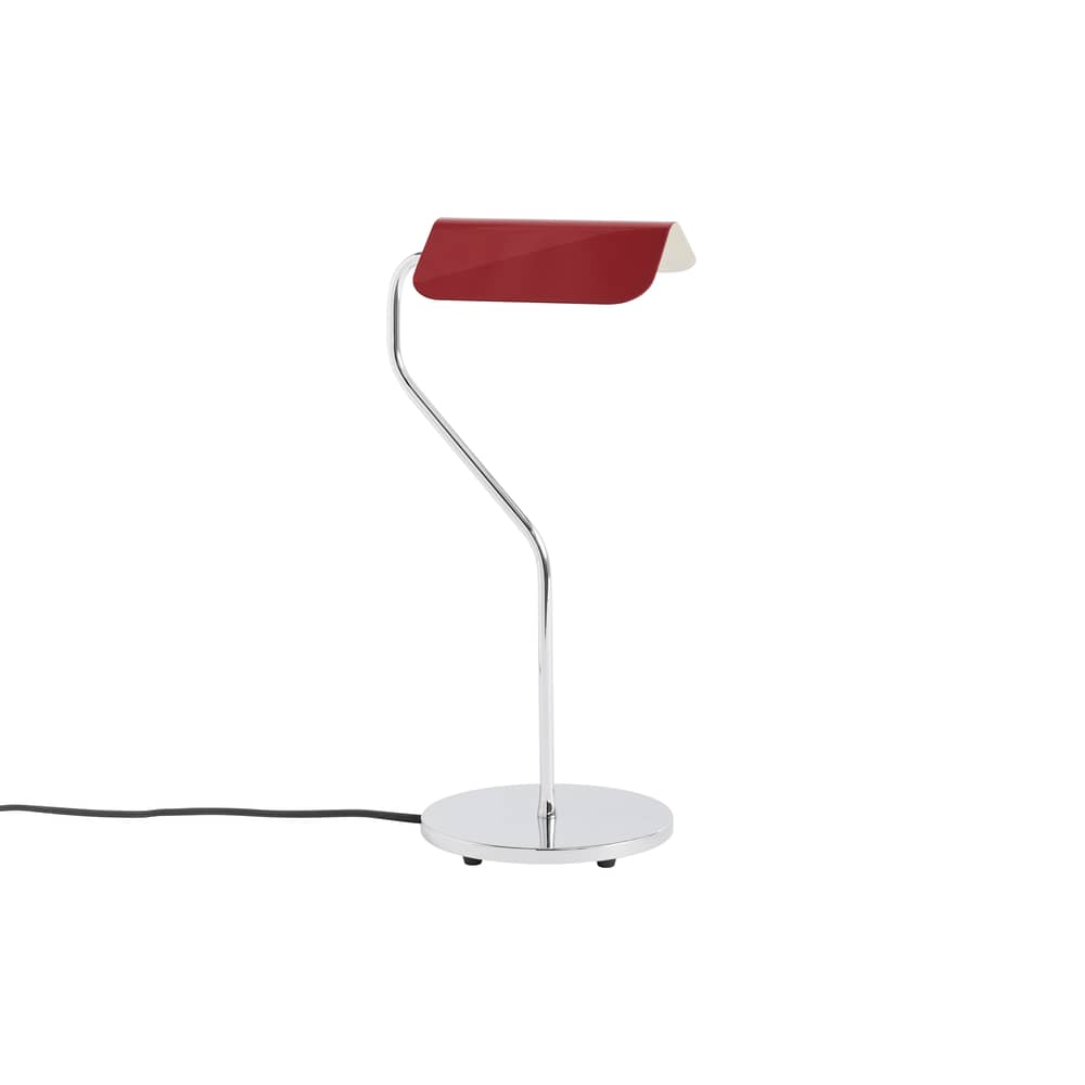 Lampe de table Apex / Orientable - Pied courbé - Hay - Bordeaux - Acier chromé, Acier peint