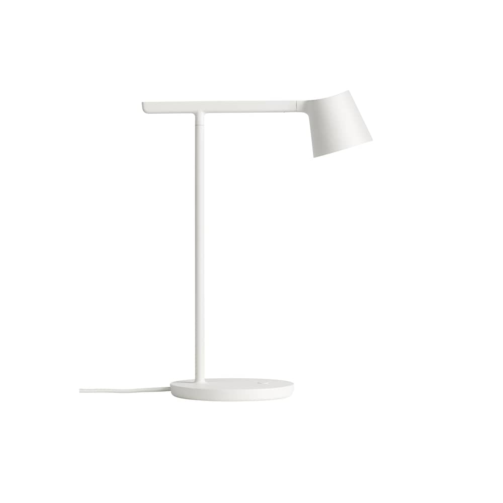 Lampe de table Tip LED métal blanc / Orientable - Muuto - Blanc - Aluminium