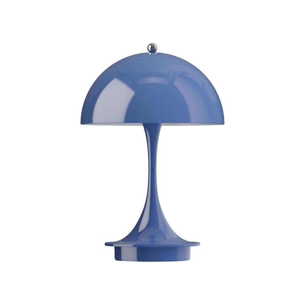 Lampe sans fil rechargeable Panthella 160 / LED - Ø 16 cm - Louis Poulsen - Indigo opaque - Polycarbonate