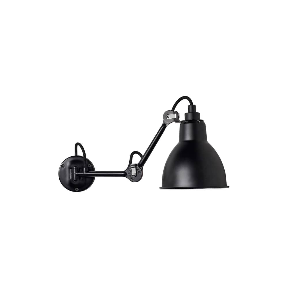 Applique N°204 métal noir / Lampe Gras - DCW éditions - Noir satiné - Acier, Aluminium