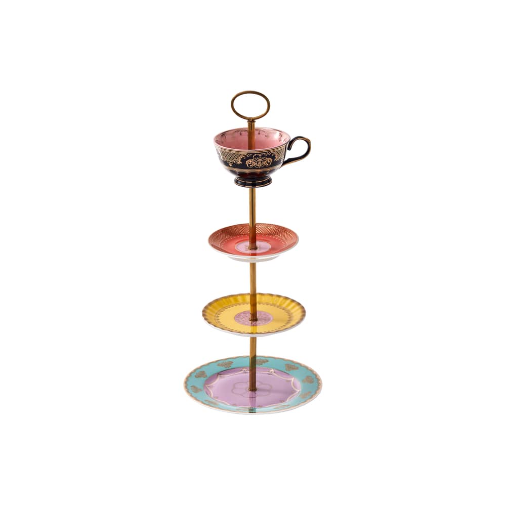Grandpa Presentation dish ceramic multicoloured / Ø 19.3 x H 44 cm - Pols Potten - Multicoulered - China