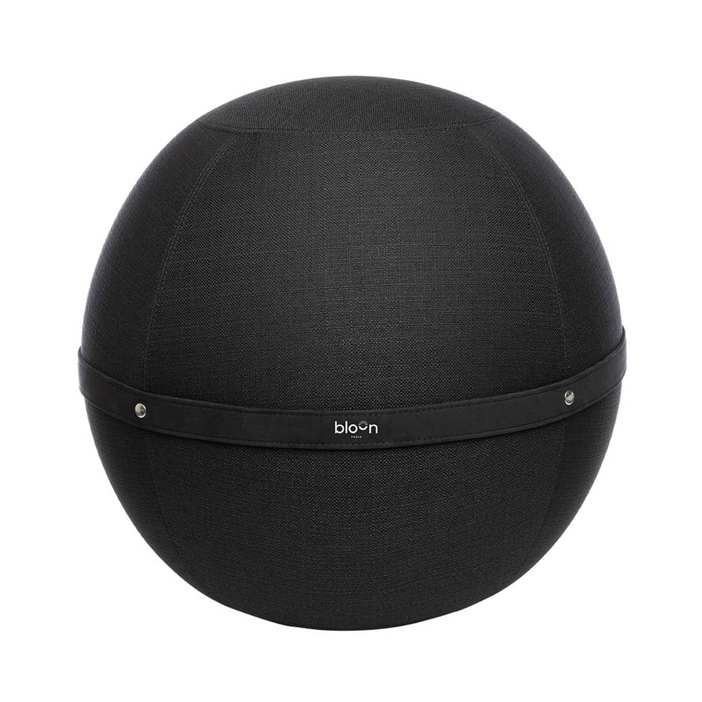 Ergonomischer Sitz Ballon Original XL textil schwarz / Ø 65 cm - BLOON PARIS - Tiefschwarz - Polyester-Gewebe, PVC