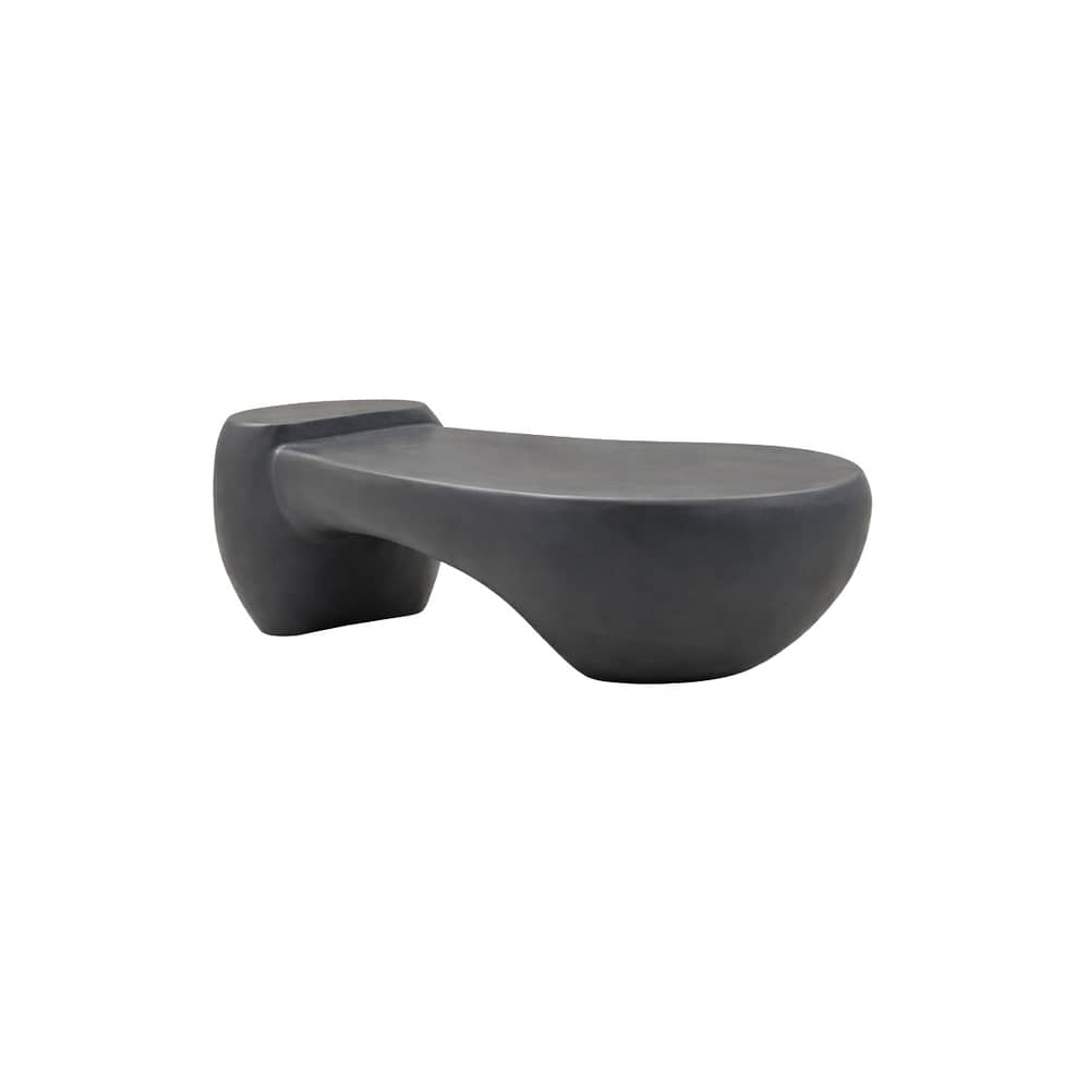 Table basse Dune Large céramique gris / 112 x 73 x H 38 cm - Mogg - Anthracite - Grès