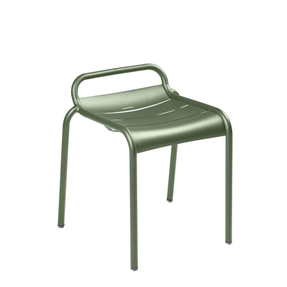 Tabouret empilable Luxembourg métal vert / Aluminium - Fermob - Cactus - Aluminium peint