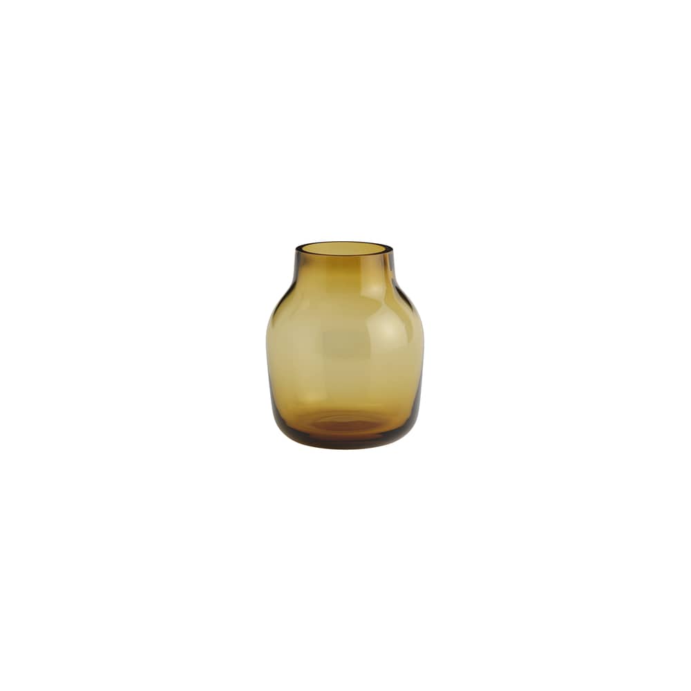 Vase Silent verre orange / Ø 11 x H 13,4 cm - Muuto - Orange - Verre soufflé bouche
