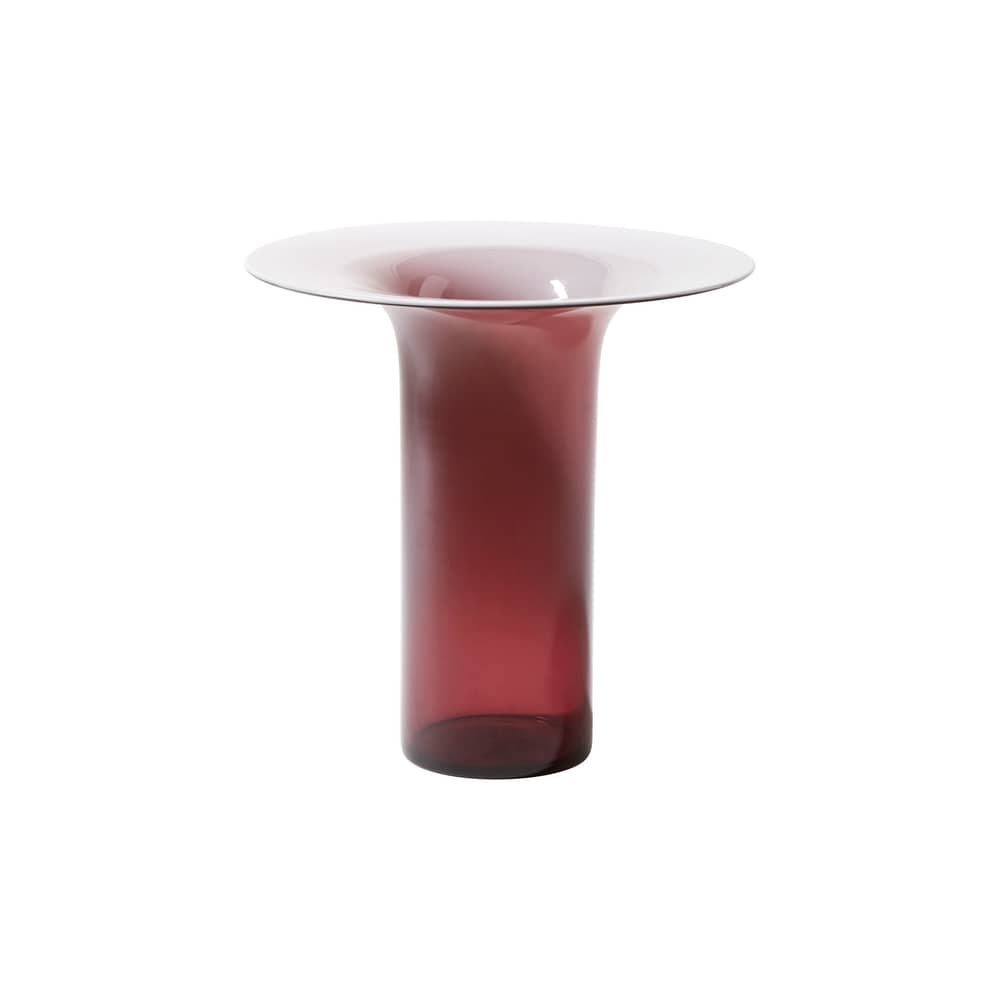 Vasen Silvan Alto glas violett / Ø 37 x H 38 cm - CASSINA - Amethyst schattiert - geblasenes Glas